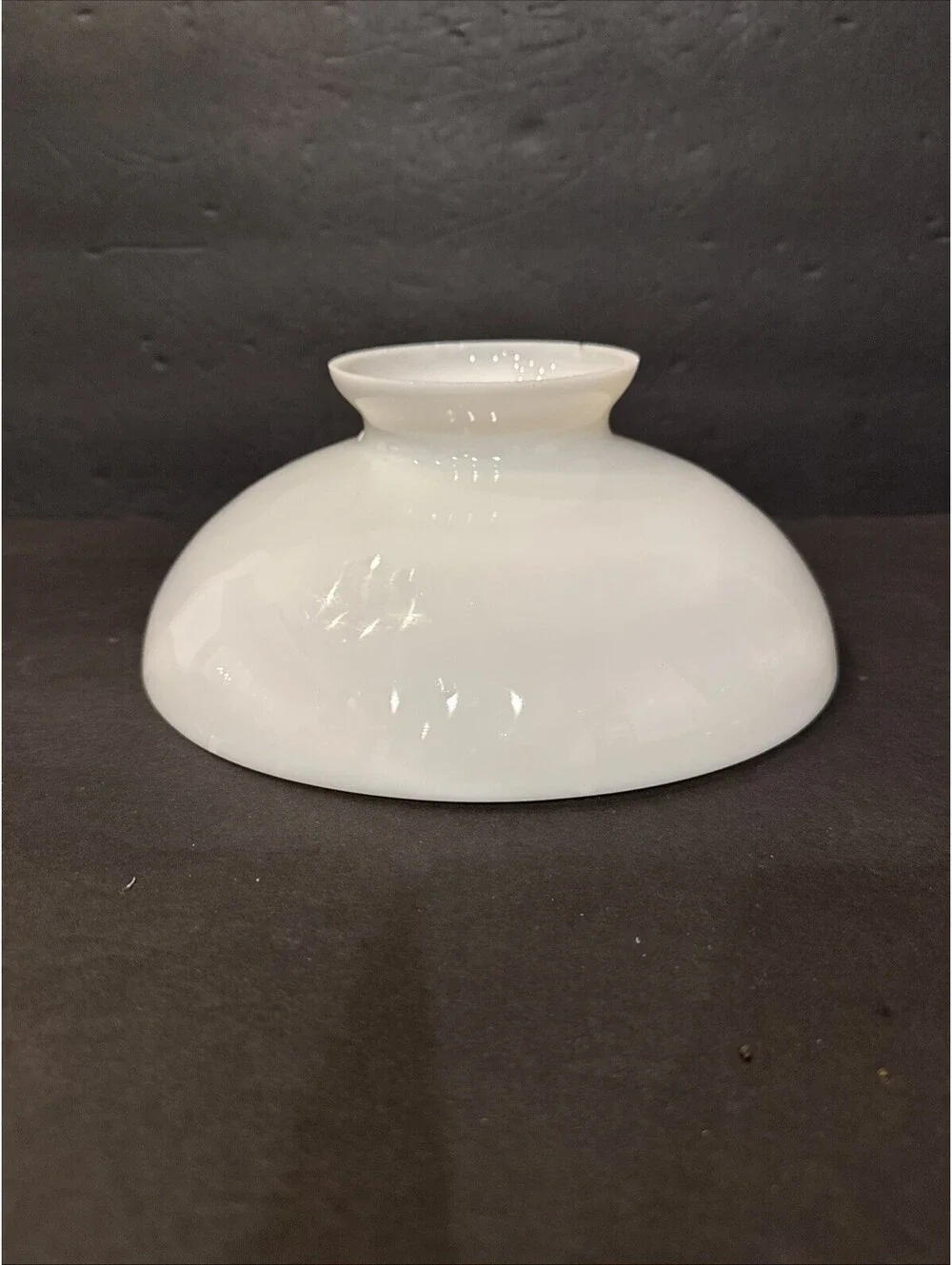 Antique White Glass 9 5/8” Chimney Style Shade, Oil, Student  Lamp 4” Fitter